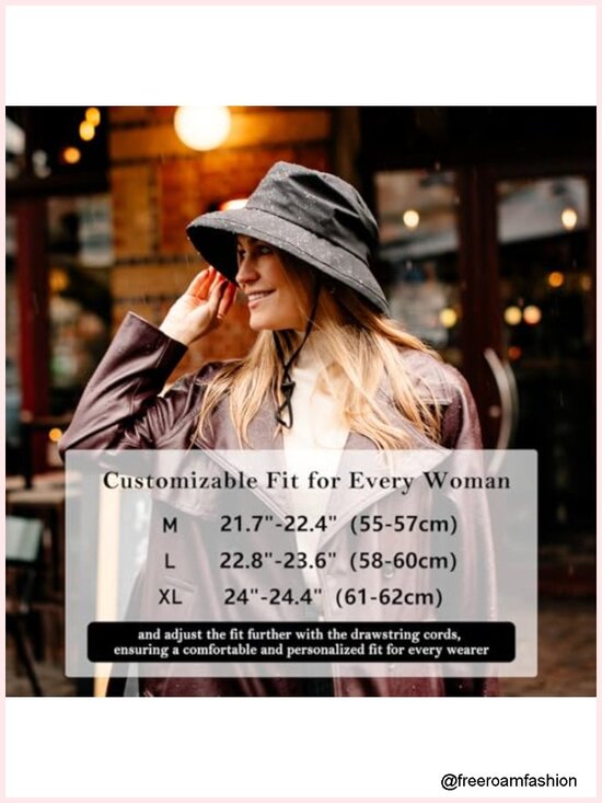 Waterproof Wide Brim Sun Hat UPF 50 Bucket Hat for Women Packable
